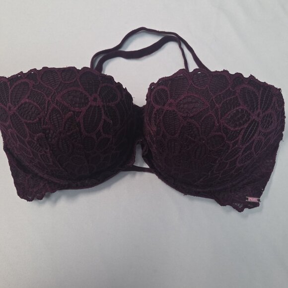 Victoria's Secret Other - Trendy Victoria's Secret-Lace-Deep purple-Push-Up Bra 32DD-Sexy Lingerie